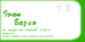 ivan bazso business card