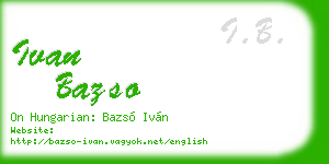 ivan bazso business card